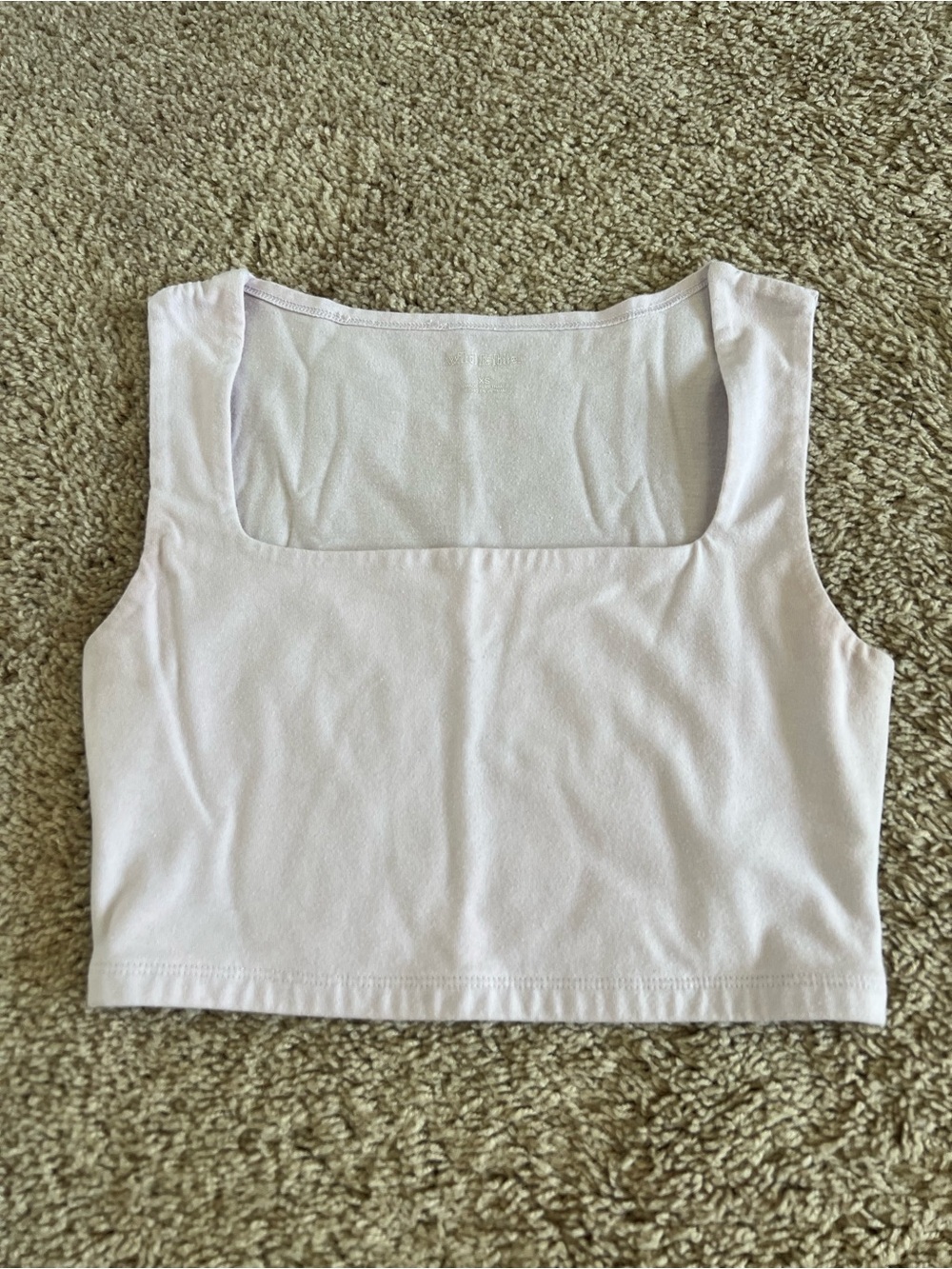 wild fable Square-Neck Crop Tank - Light Lavender
